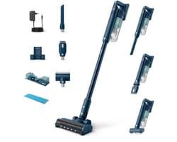 Philips Steelstofzuiger met Dweilfunctie XC5141/01 - Zuigmond met LED verlichting - Draadloos - Zonder Zak - Handstofzuigerfunctie - Alle Vloertypen - Lichtgewicht
