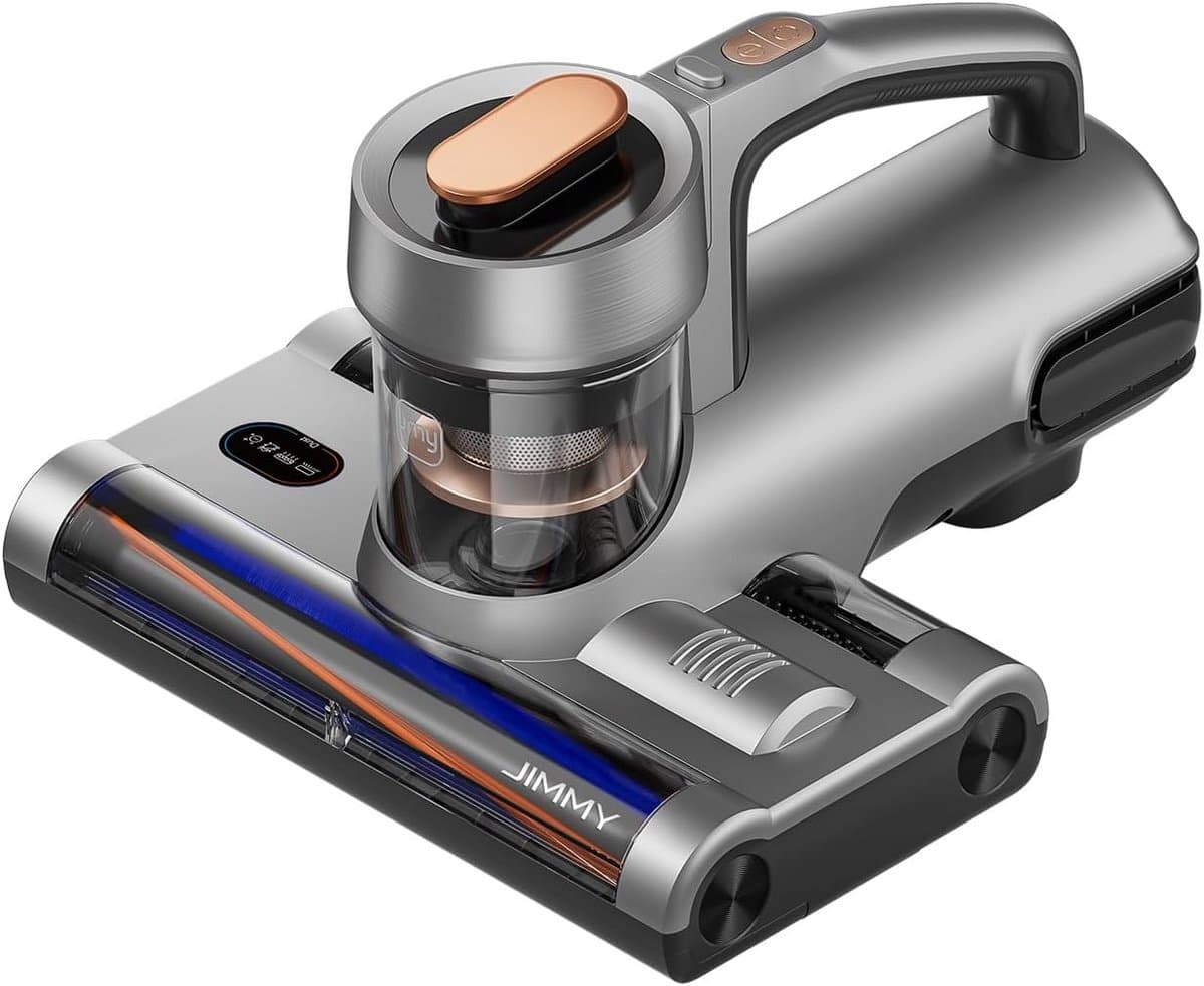 Handstofzuiger - Mijtenstofzuiger - Diepe reiniging - Dubbele borstelrol - 600 Watt - Grijs — afbeelding 1
