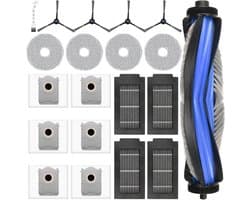 JGS Premium - Accessoireset voor robotstofzuiger: hoofdborstel, stofzakken, dweilpads, filters, zijborstels, reinigingsborstel - Geschikt voor Ecovacs Deebot T50 Omni / T50 - Reinigingsset met 20 delen