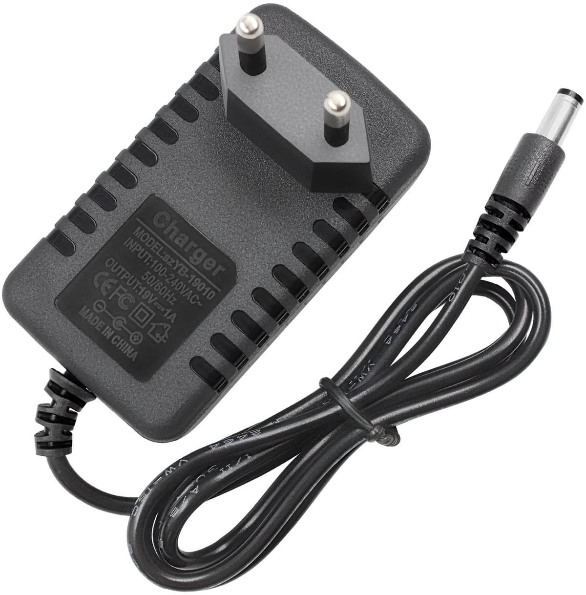 Oplader - 19V 1A - 1 meter kabel — afbeelding 1