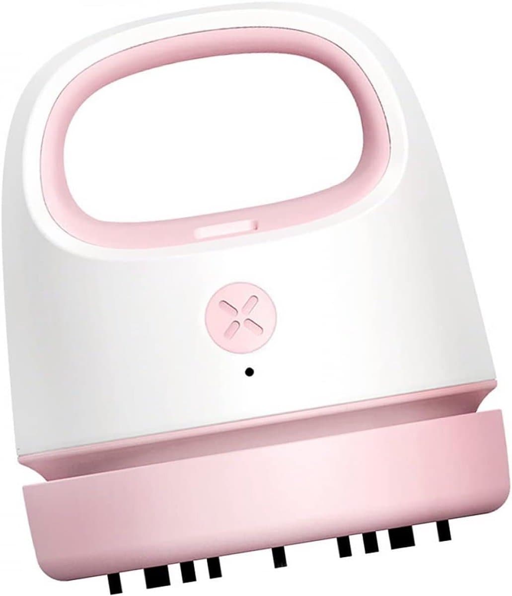 Handheld Kruimeldief - Tafelstofzuiger Kruimelzuiger - Bureau Opruimen - USB Oplaadbaar - 9.90 x 8.60 cm - Roze — afbeelding 1