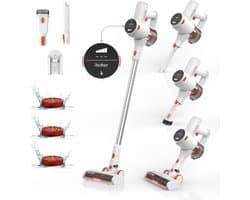 REDKEY® Steelstofzuiger - Steelstofzuiger Draadloos - Steelstofzuigers - Steelstofzuiger Zonder Zak Op Accu - Stofzuiger Draadloos - Stofzuiger Robot - Steelstofzuiger Met Snoer - Steelstofzuiger Wit