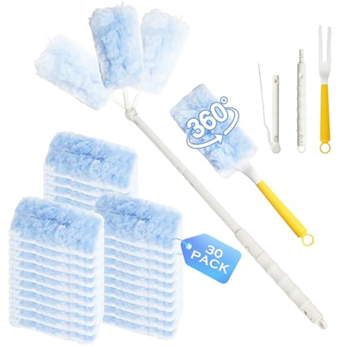 Stofmagneet Vullingspakket 32 Stuks - 360° Rotatie - Microfiber voor Dierhaar en Allergenen — afbeelding 1