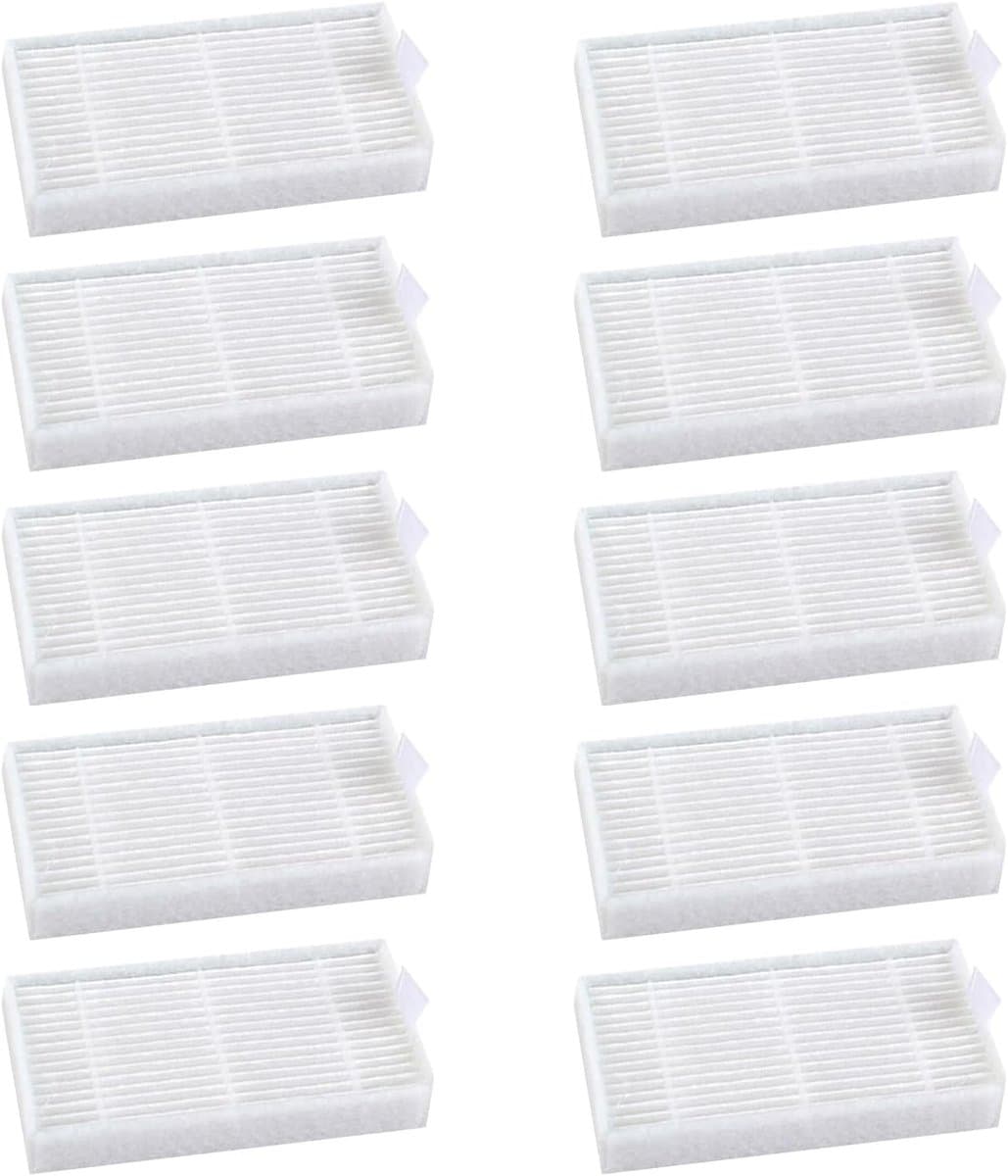 Hepa Vervang Filter Set - geschikt voor ilife x3 - v3 - v3s - v5 - v5s - v5pro - Vervangingsfilterset - Stofzuigerfilter - 8*4*1.5cm - wit - 10 stuks — afbeelding 1