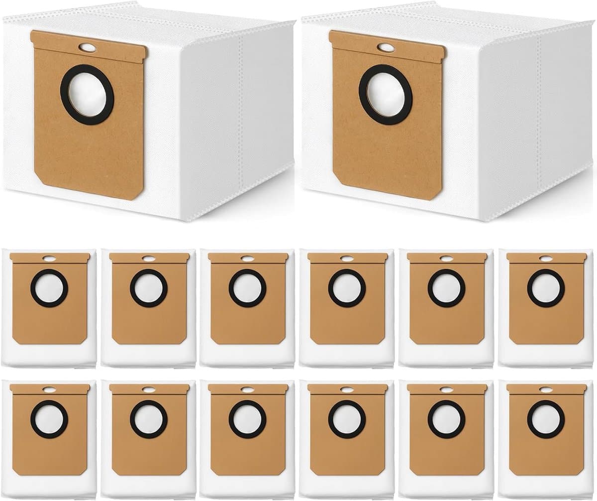 14 stuks stofzuigerzakken voor Eufy L50 SES L60 SES - voor Conga Home 10000, 8090 Ultra, 9090 AI - voor Haier H9 + - vervangende zak robotstofzuiger — afbeelding 1