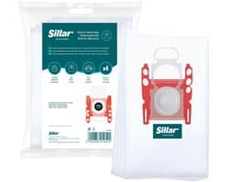 Sillar Stofzuigerzakken synthetisch - anti-allergeen - 4 filterlagen - vervanging voor BBZ41FGALL/ 17000940 /17003048 - geschikt voor stofzuigers Bosch GL20 GL30 GL45 Serie 2 4 6 8 Compaxx, Siemens - 4 stuks