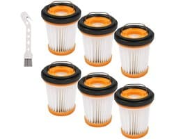 Set van 6 stofzuigerfilters geschikt voor Shark draadloze handstofzuigers W1/W2/W3WV200WV205 - 6 stofzuigerfilters en 1 schoonmaakborstel