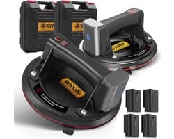 Elektrische Zuignap 300 kg - Zware Pomp voor Glas, Tegels en Platen - Inclusief 4 Batterijen