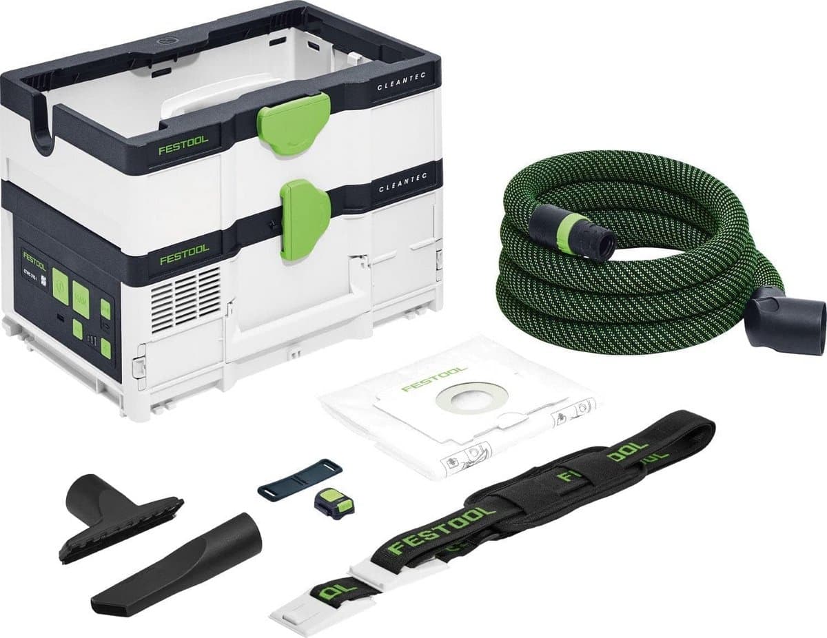 Mobiel Systeem - Stofzuiger Container - Werkplaats Stofvrij - Draadloze Werking - 39x29x30cm - Grijs — afbeelding 1