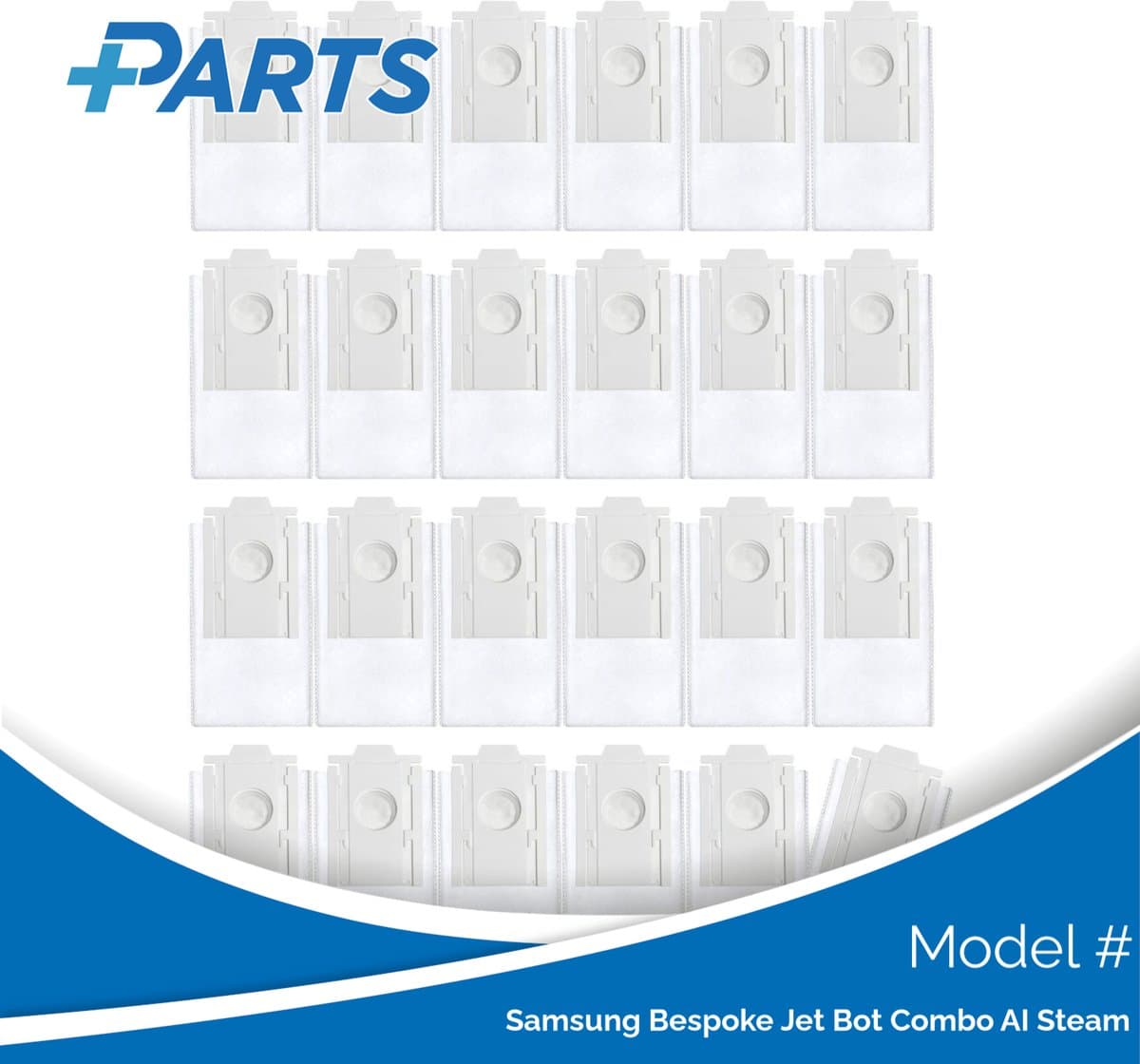 Samsung Bespoke Jet Bot Combo AI Steam Stofzakken (24 Stuks, Plus.Parts® alternatief voor VCA-RDB95) — afbeelding 1