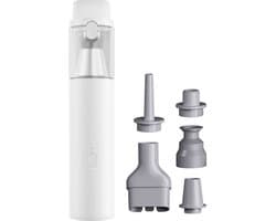 Mini Handstofzuiger Draadloos-Autostofzuiger 2-in-1-Zuig- en Blaasfunctie-6000 Pa-HEPA H13 Filter – Auto Thuis Kantoor – 100 ml – Wit