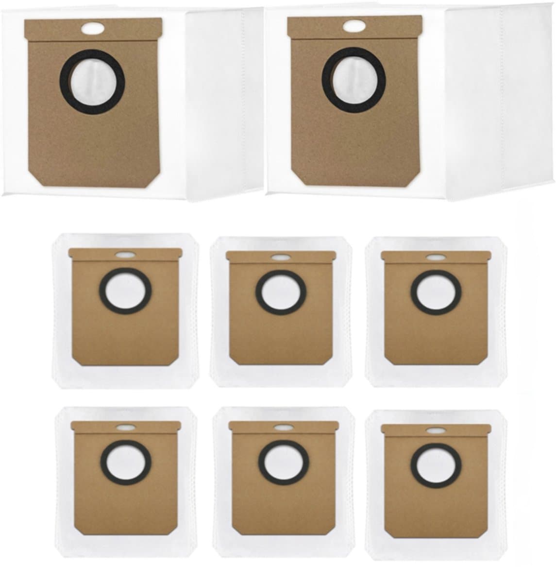 8 Stuks Stofzakken Geschikt voor Eufy L60 SES, L60 Hybrid SES & L50 SES - 2,5L Stofzuigerzakken voor Self-Empty Station — afbeelding 1