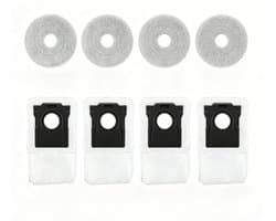 8 stuks - 4 stofzakken en 4 poetsdoeken - Voor Dreame L10 Ultra/ L10S Pro / L10S Ultra Heat/ L10 Prime/ L20 L30 L40 L50 Ultra/ X30 X40 X50 Ultra/Mova E30 V50 Ultra P10 P50 Pro Ultra