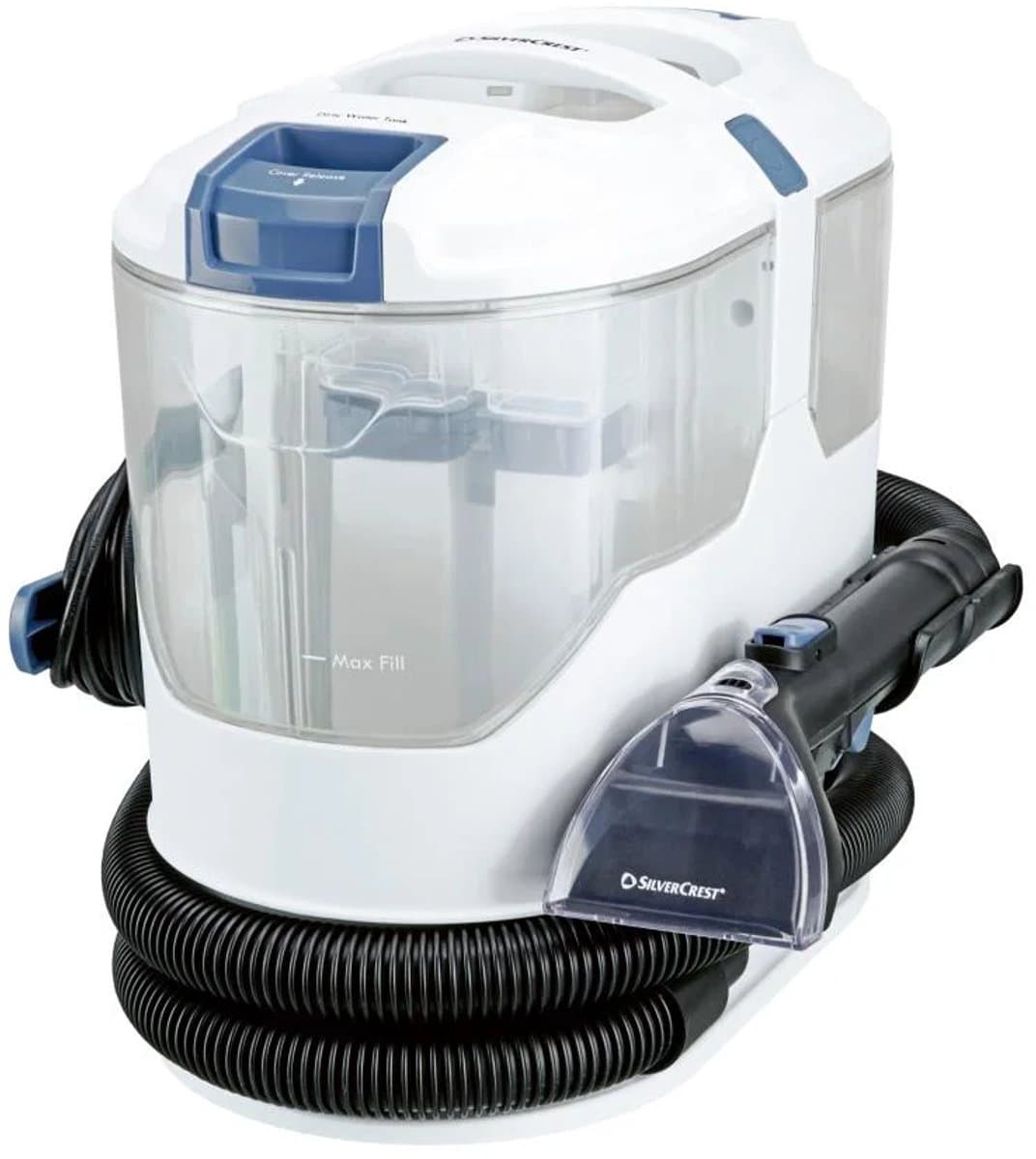SILVERCREST® Tapijtreiniger Wit blauw 800W - Zuigvermogen: 84 AirWatt Zuigkracht: 17 kPa Schoonwatertank: 2,5 L — afbeelding 1