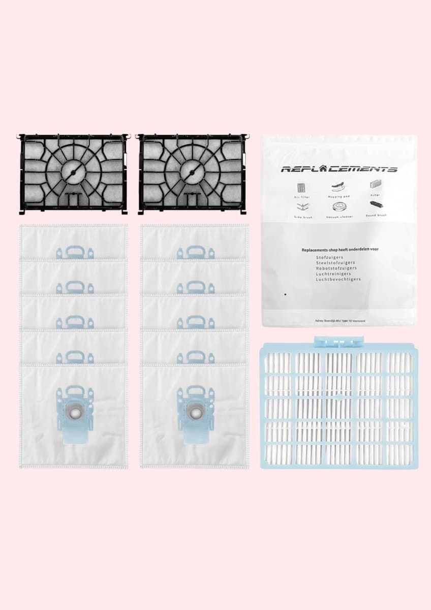 Replacements Stofzuigerzakken Set Geschikt voor Bosch MoveOn & Serie 6 – 10 Stofzakken + 2 Motorfilters + 1 HEPA Filter — afbeelding 1