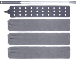 Intrekbare Stofreiniger - Vlakmop Microvezel - Huis Reinigen - 360 Graden Draaibare Kop - 42 Cm - Grijs