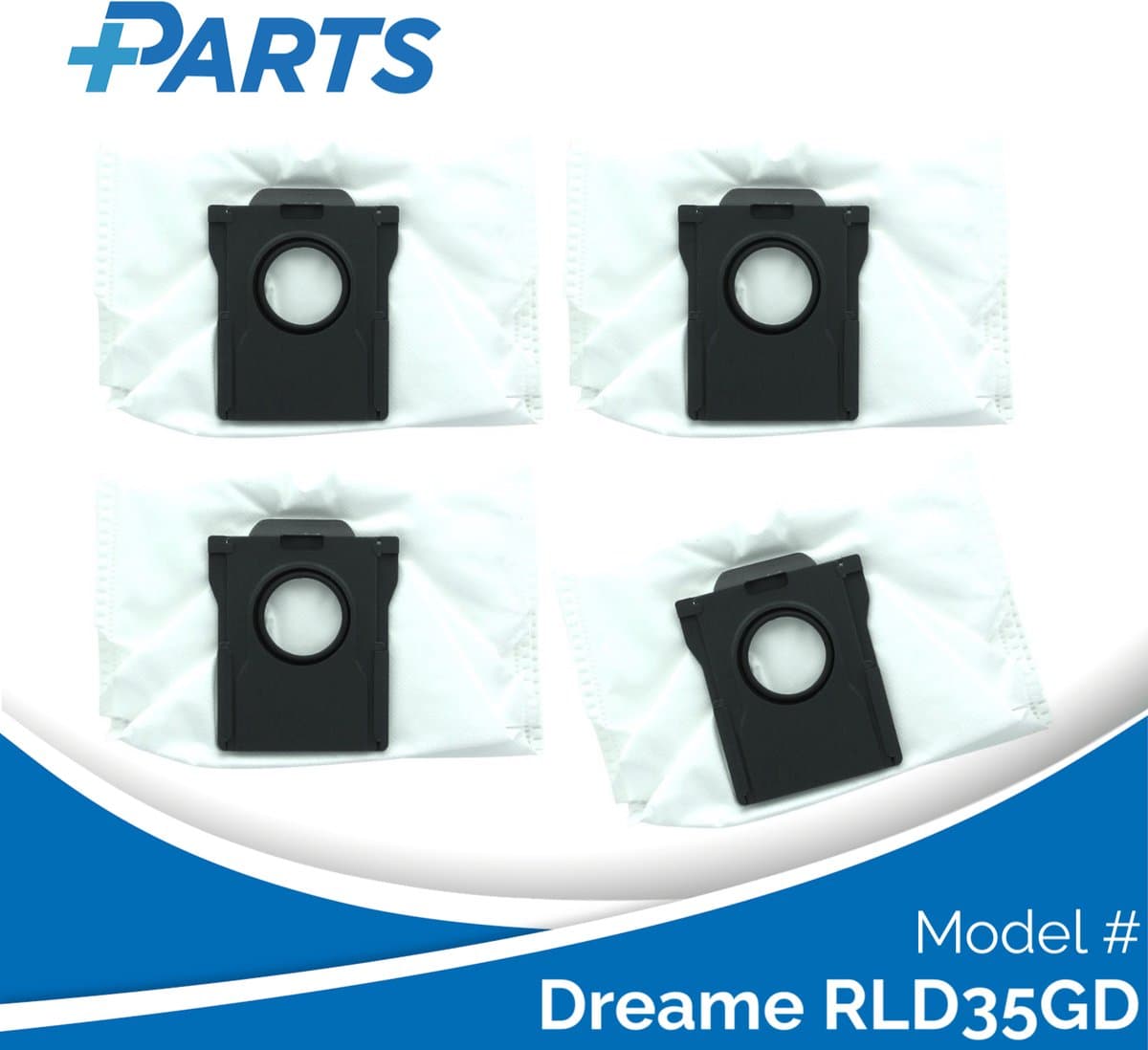 Dreame RLD35GD Stofzakken (4 Stuks, Plus.Parts® alternatief voor RDB17) — afbeelding 1