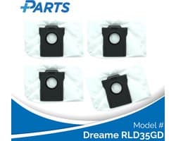 Dreame RLD35GD Stofzakken (4 Stuks, Plus.Parts® alternatief voor RDB17)