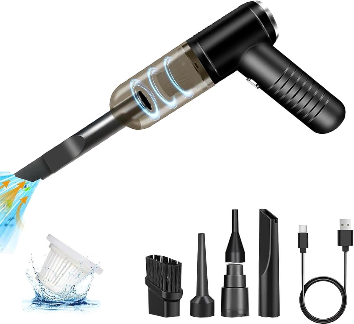 Lexium Kruimeldief snoerloos – Kruimeldief met steel – Nat&Droog – Handstofzuiger – Extreme zuigkracht – Kruimeldief snoerloos – Kruimelzuiger – Jouw ultieme schoonmaakpartner – Kruimelzuiger – Autostofzuiger – Handstofzuiger - Draadloos — afbeelding 1