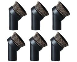 6 stuks Ronde Stofborstel - Europese versie van de stofzuigerborstel - Stofzuigerborstels Paardenhaar - binnendiameter 32 mm - Geschikt voor Philips - AEG - Bosch - Siemens - Miele - Panasonic - Rowenta