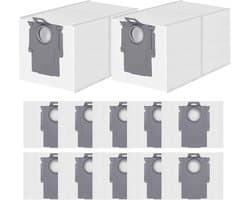 12 Stuks Stofzuigerzakken geschikt voor Roborock Q Revo/Qrevo S/Qrevo Pro/Qrevo Master/Qrevo Plus/Qrevo Curv/S8 MaxV Ultra/Saros 10R/QV 35S/35A/QR 598/798 Stofzuiger - Stofzuigerzak - Stofzuigerzakken - 3 L Grote Capaciteit Wegwerpzakken Vervanging