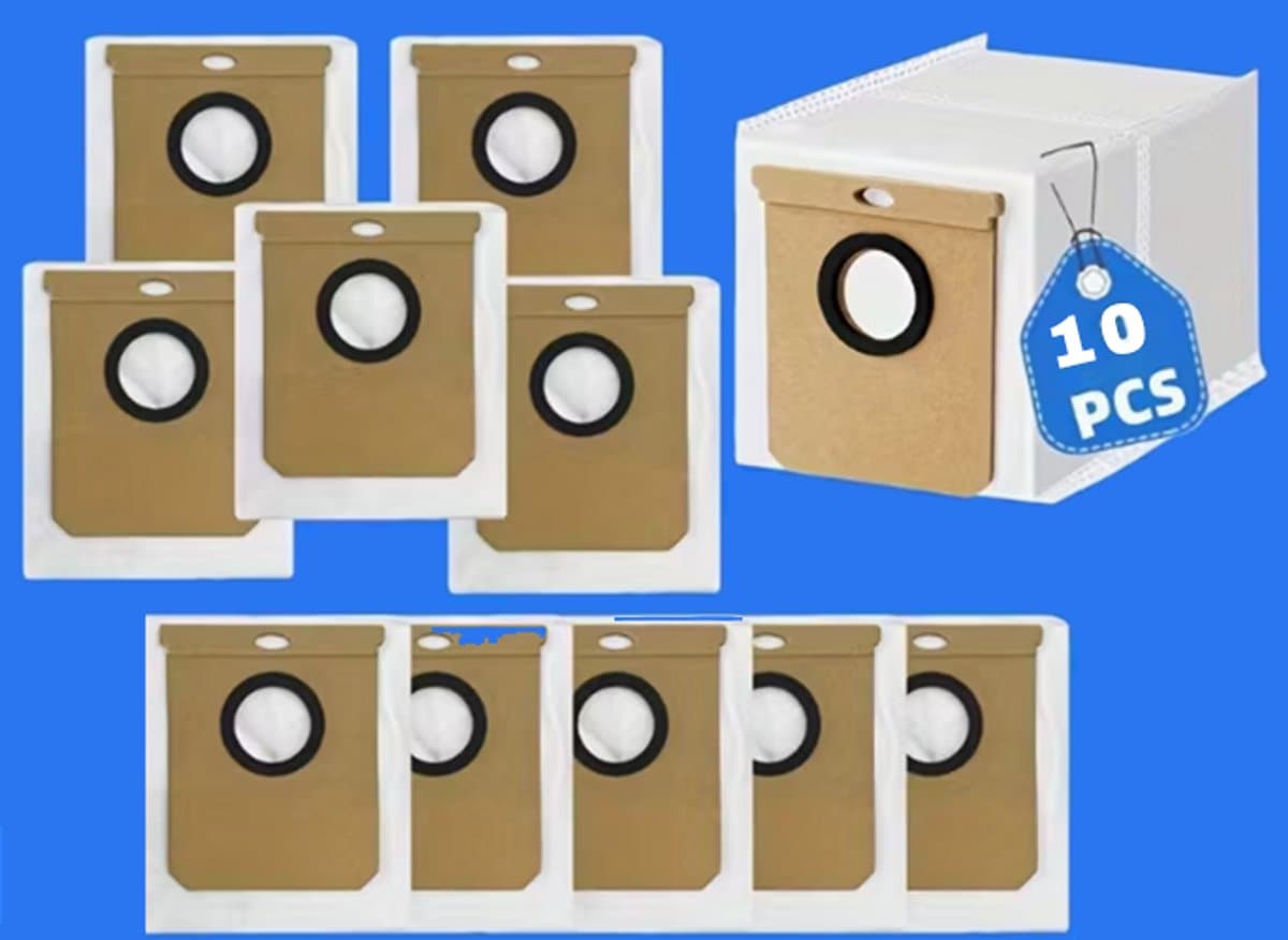10 stuks Vacuümzakken Vervangingsset voor Eufy L60, L60 SES, L50, Auto-legestation, Conga Home 1000/8090 Ultra en Haier H9 Plus Stofzuigeronderdelen. Tip: Controleer uw model voordat u koopt — afbeelding 1