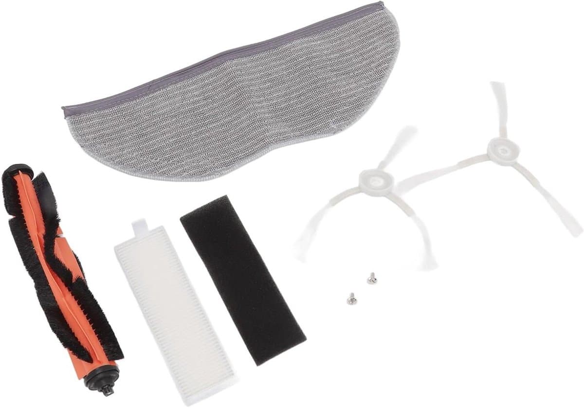Accessoires kit voor robotstofzuiger - hoofdborstel, zijborstel, filter, dweildoeken - vervangende set met 3 extra onderdelen — afbeelding 1