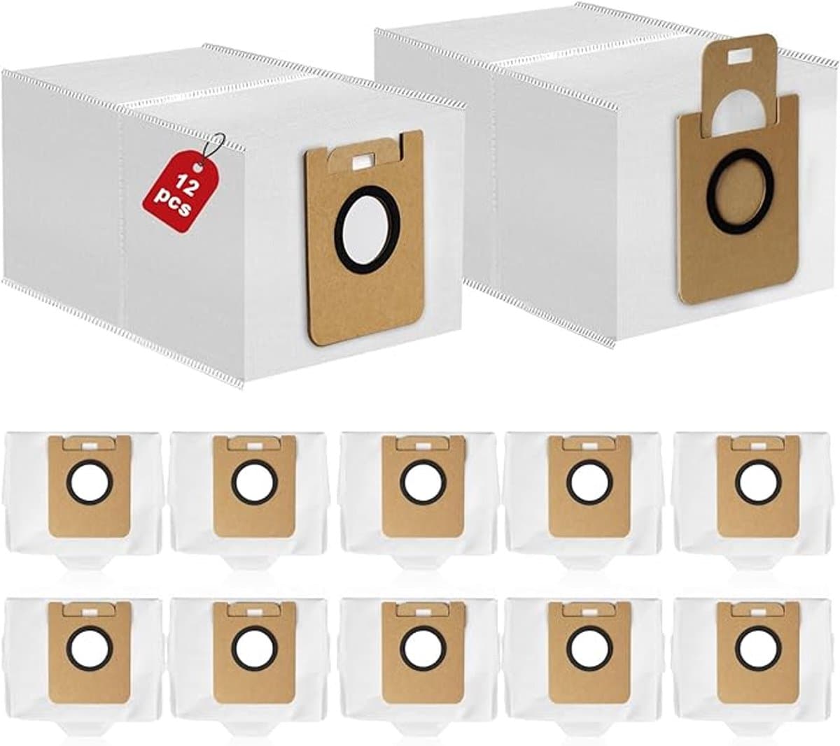 12 PCS Stofzak geschikt voor Dreame D10 Plus stofzak Mi Home Robotstofzuigeraccessoires en verbruiksartikelen Filter en stofzak — afbeelding 1