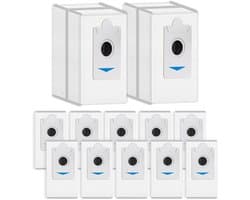 (12 Stuks) T30S PRO Vervangende Stofzakken voor ECOVACS DEEBOT T30S/ T30S PRO/ X2/ X2 Omni/ X5 Omni/ X5 Pro Omni, Actieve Koolstoffilterlaag, Wegwerpzakken, Stofzuigerzakken (NIET VOOR T30S COMBO)