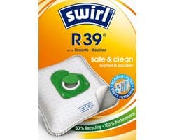 SWIRL - Stofzuigerzak R39- 10 stofzakken + 2 filters + 2 deo - geschikt voor stofzuigers van Rowenta en Moulinex