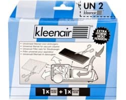 Kleenair universele filterset voor stofzuiger - microfilter voor uitblaasopening + motorfilter - op maat te knippen