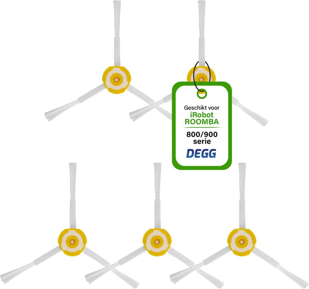 DEGG® - Zijborstel geschikt voor iRobot roomba 800/900 serie - Geschikt voor iRobot roomba onderdelen - Roomba Spinners - 5 STUK(S) — afbeelding 1