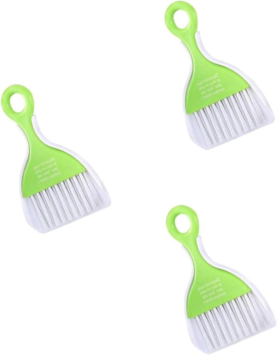 Kleine Veegborstel Set - Stoffer en Bezem - Aanrecht Schoonmaken - Zachte Haren - 15 x 9.5 cm - Meerdere Kleuren — afbeelding 1