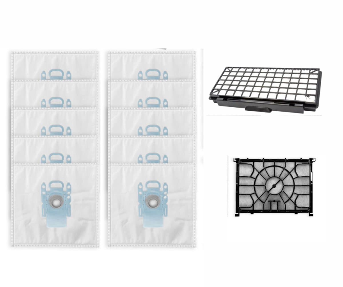 Replacements set geschikt voor de Bosch Serie 6 ProSilence / ProAnimal / ProHygienic / ProPower. 10 stofzuigerzakken, 1 motorfilter en 1 HEPA Filter — afbeelding 1