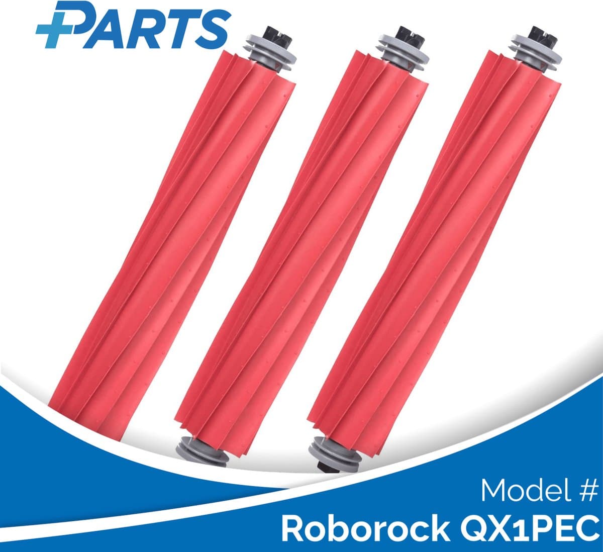 Roborock QX1PEC Borstels (3 Stuks, Plus.Parts® alternatief voor 8.02.0079) — afbeelding 1
