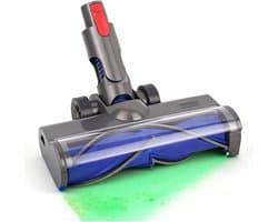 Vervangende anti-klitborstelkop - Vloerborstel voor stofzuiger - Compatibel met Dyson V8, Cyclone V10, V11 en V15 draadloze stofzuigers - Geschikt voor dunne tapijten en hardhouten vloeren - Zwart