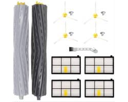 11 stuks stofzuigeraccessoires voor iRobot Roomba 800 900 Serie 860 865 866 870 871 875 876 880 886 896 960 966 971 976 980 981 -1 paar rolborstel + 4 filter + 4 zijborstel met 4 schroef +1 detail borstel