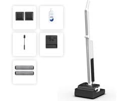Tineco FLOOR ONE i7 Fold Premium - Nat en droog stofzuiger en dweil - 22.000 Pa Zuigkracht - Anti-Hair Tangling - 180° Vouwbare buis - Geluidsarm & hete lucht 85°C snelle droogtijd - 50 minuten accu - Lichtgewicht