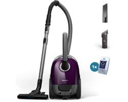 Philips Performer Compact 3000 Series XD3100/06 - Stofzuiger met Zak - Paars - + 2 Extra Mondstukken