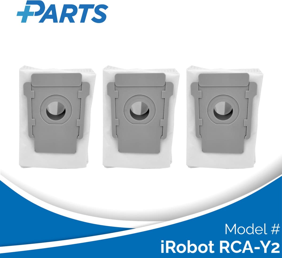 iRobot RCA-Y2 Stofzakken (3 Stuks, Plus.Parts® alternatief voor 4626194 / 4640235) — afbeelding 1