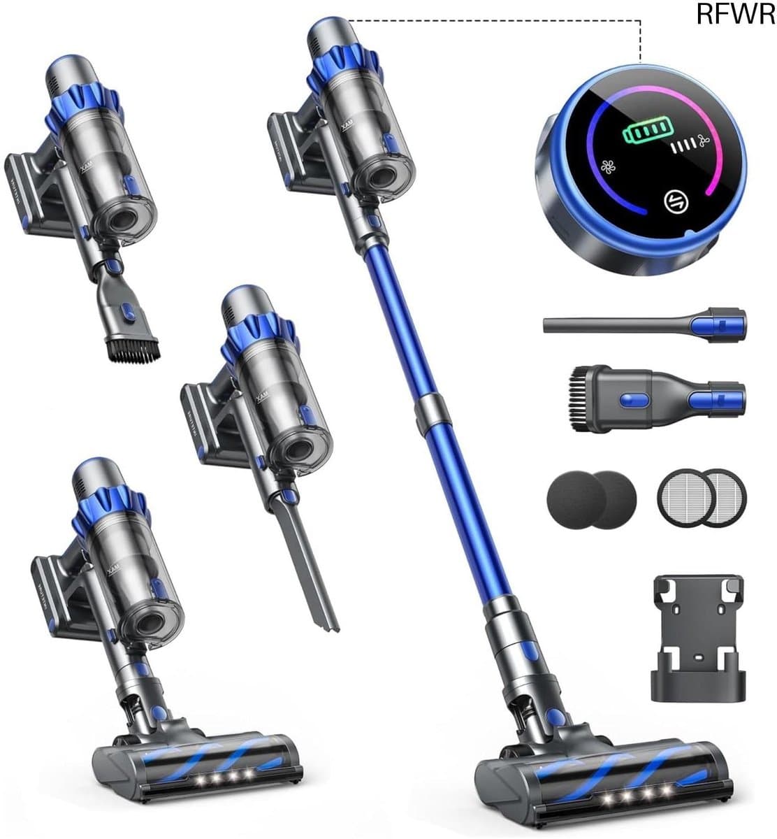 RFWR® Draadloze Stofzuiger met Automatische Mode en Kleurentouchscreen - 40000PA en 55 Minuten Gebruik — afbeelding 1