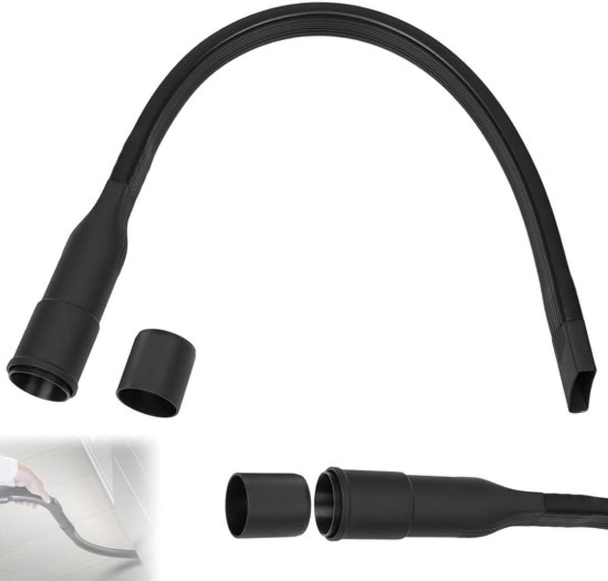 Lange flexibele spleetzuigmond voor stofzuiger, 62 cm platte zuigmond verlengstuk mondstuk accessoire voor stofzuigers met 32 & 35 mm aansluiting Opzetbare universele mondstuk voor het — afbeelding 1