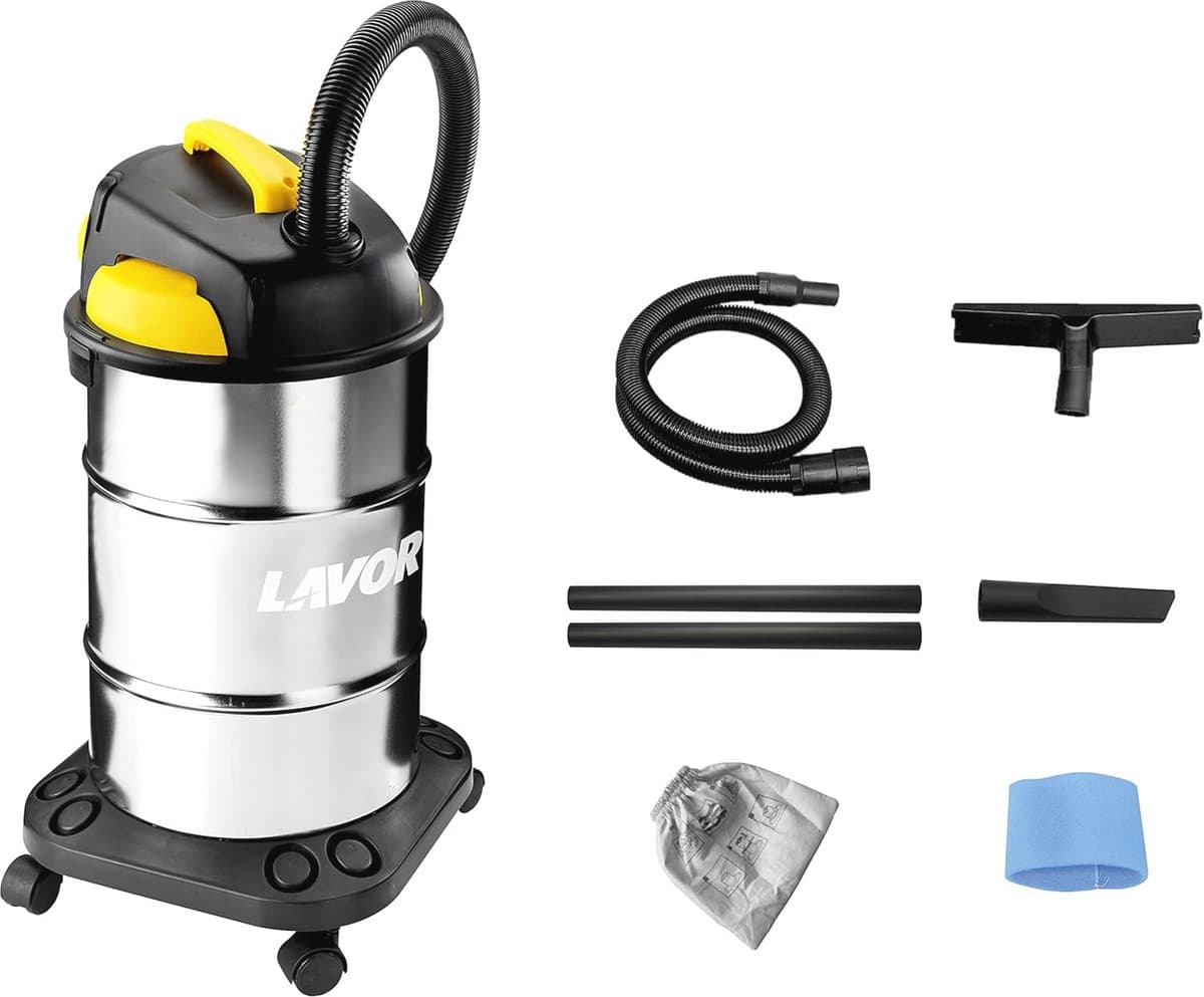 Natte en droge stofzuiger 30 liter met 1200W motor en accessoires — afbeelding 1