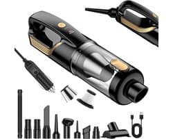 Draagbare Kruimeldief - Auto Stofzuiger - Auto Interieur Reinigen - 4-in-1 Multifunctioneel - 27000 Pa - Zwart