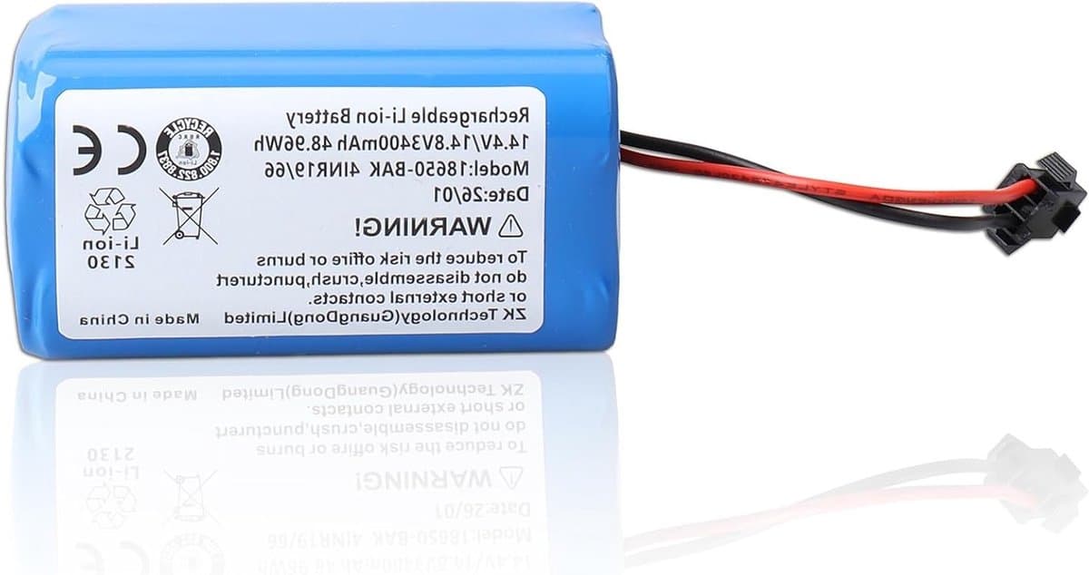 Krachtige 3400 mAh batterij voor diverse stofzuigers zoals Tikom, Yeedi en Conga Excellence, ideaal voor langdurig gebruik en optimale prestaties — afbeelding 1