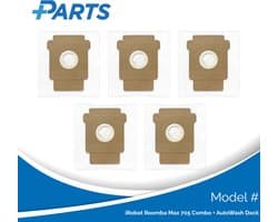 iRobot Roomba Max 705 Combo + AutoWash Dock Stofzakken (5 Stuks, Plus.Parts® alternatief voor 4849916)