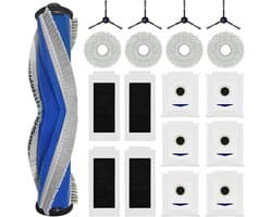Vervangingsonderdelen Geschikt voor de ECOVACS DEEBOT T30S / T30S PRO robotstofzuiger, inclusief 1 hoofdborstel, 4 filters, 4 zijborstels, 4 dweilen en 6 stofzakken.