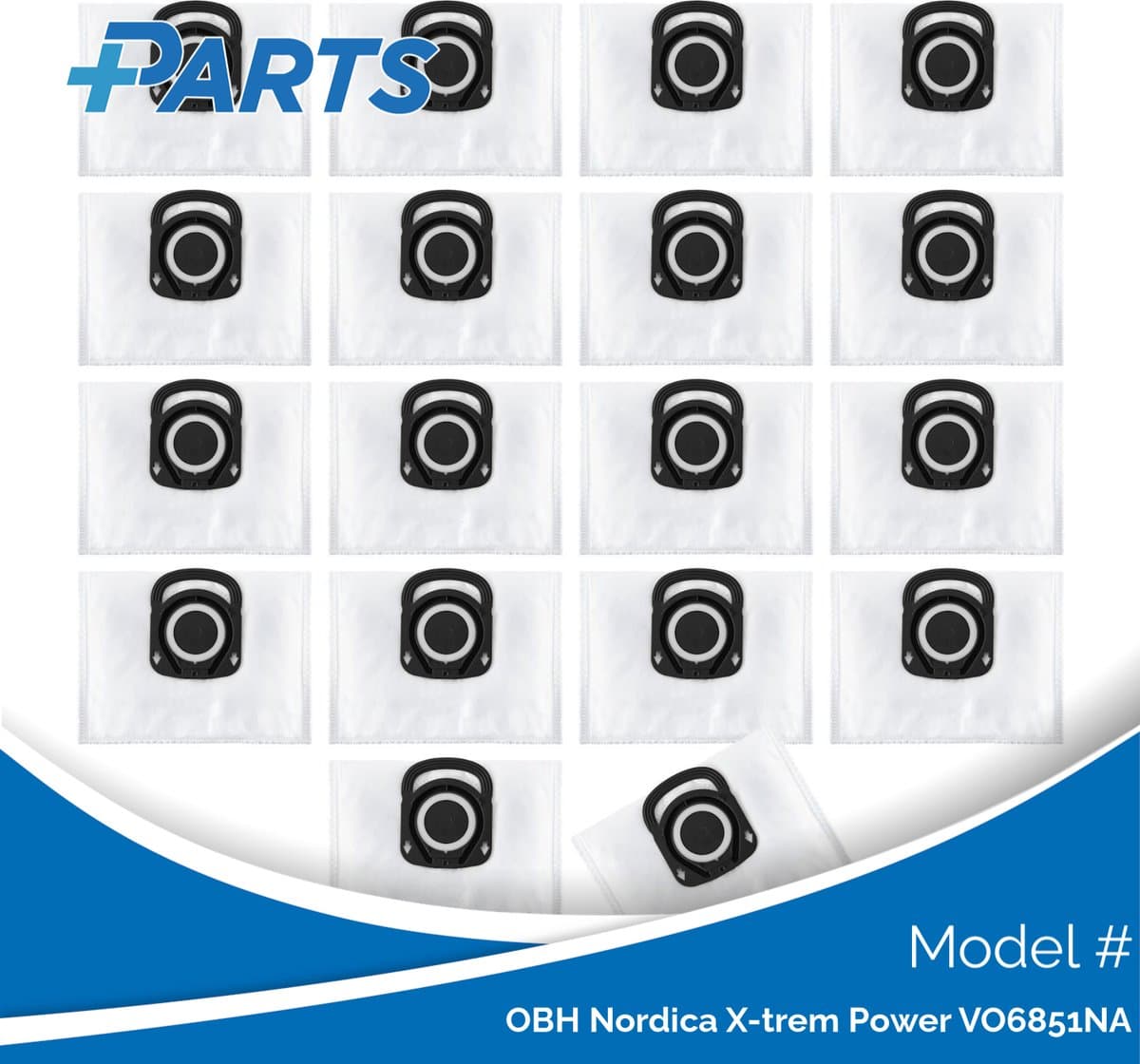 OBH Nordica X-trem Power VO6851NA Stofzakken (18 Stuks, Plus.Parts® alternatief voor ZR200540) — afbeelding 1