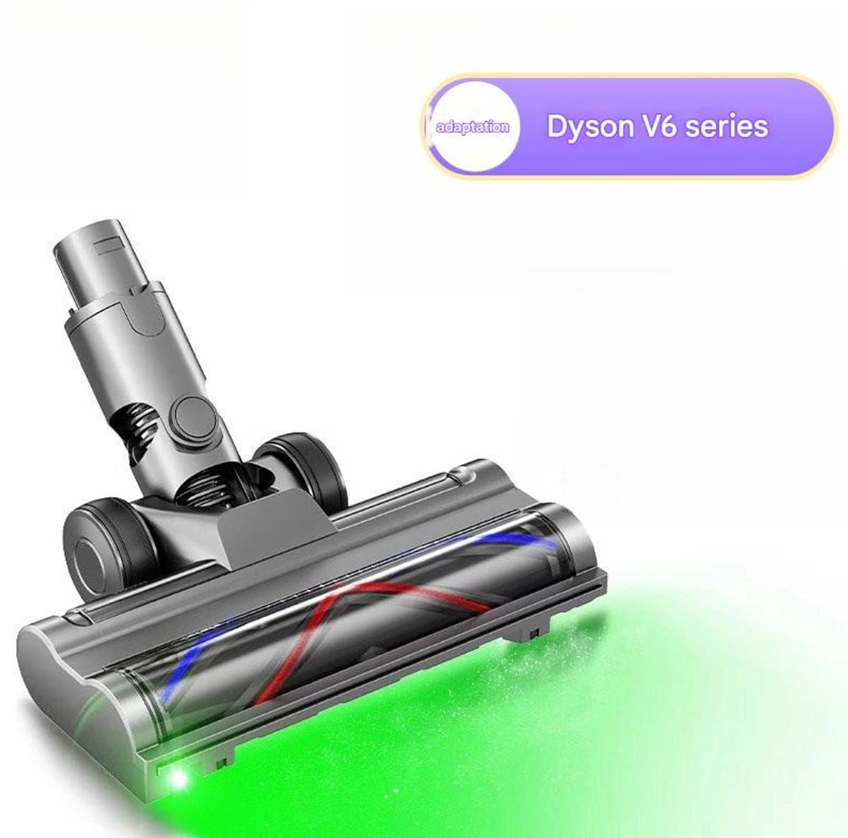 Geschikt voor Dyson V6 stofzuigeraccessoires zachte zuigerkop bodemborstel voor stofzuigeronderdelen, lichtgewicht bodemborstel met directe aandrijving 1 stuk — afbeelding 1