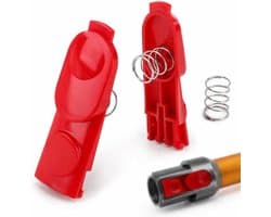 2 veervergrendelingsknoppen voor Dyson V7 V8 V10 V11 V15, rode bevestigingsclip voor gemotoriseerde borstel, zuigbuis - ShopVlot